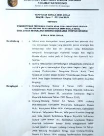 Keputusan Kades Logas No. Kpts. 14/LGS/2021 - Pembentukan Pengurus Forum Anak Desa Responsif Gender dalam Sektor PESK Desa Logas